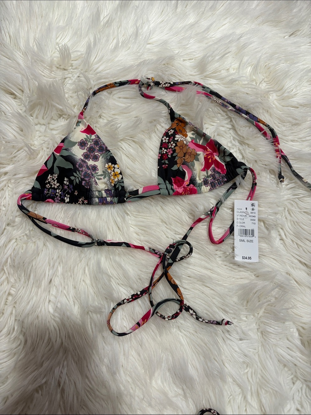 PacSun Pink Multi Floral Tie-Side Bikini - Picture 11 of 12